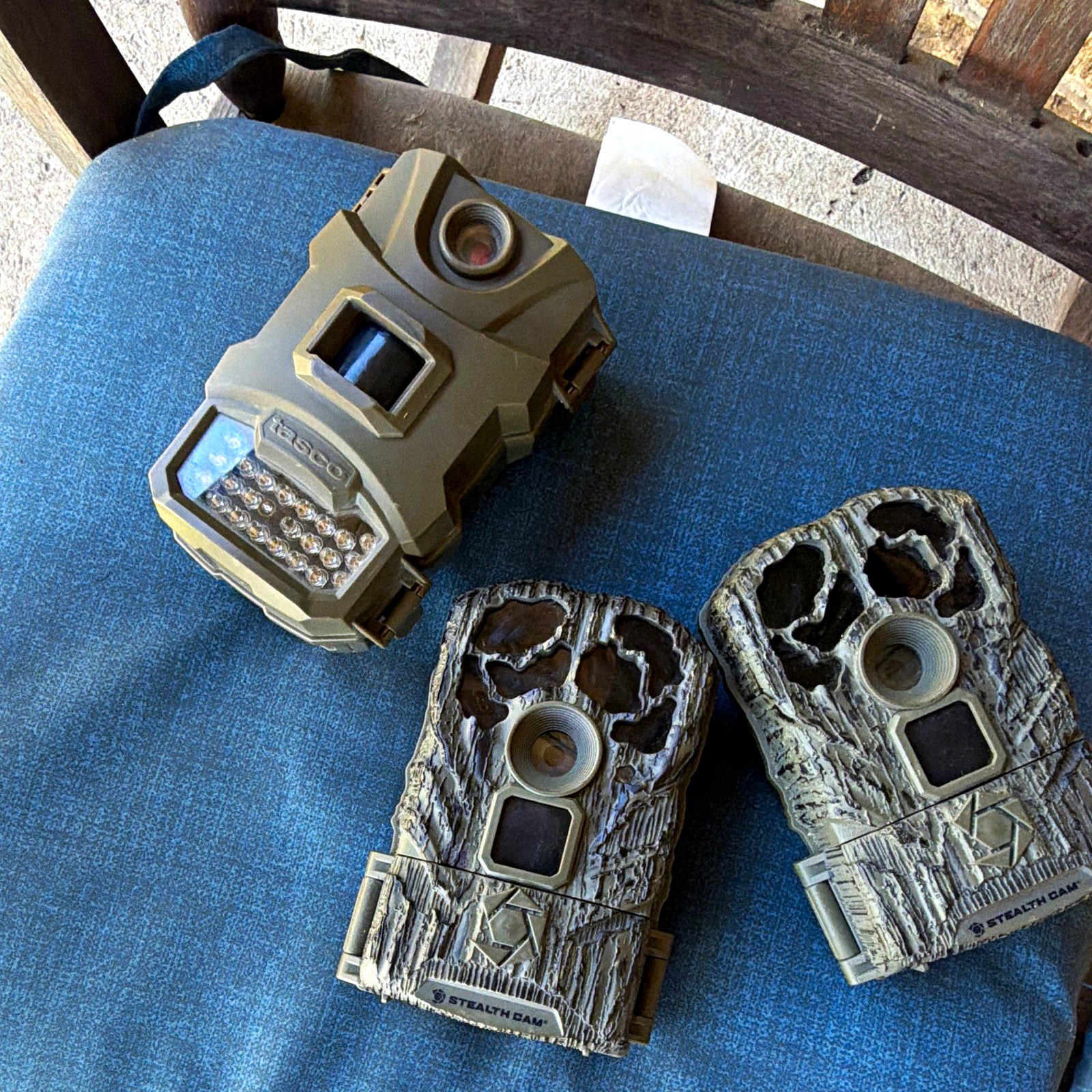Stealth Cam Lot of 3 Trail Cameras 1080p Wi-Fi Night Vision 80ft Range