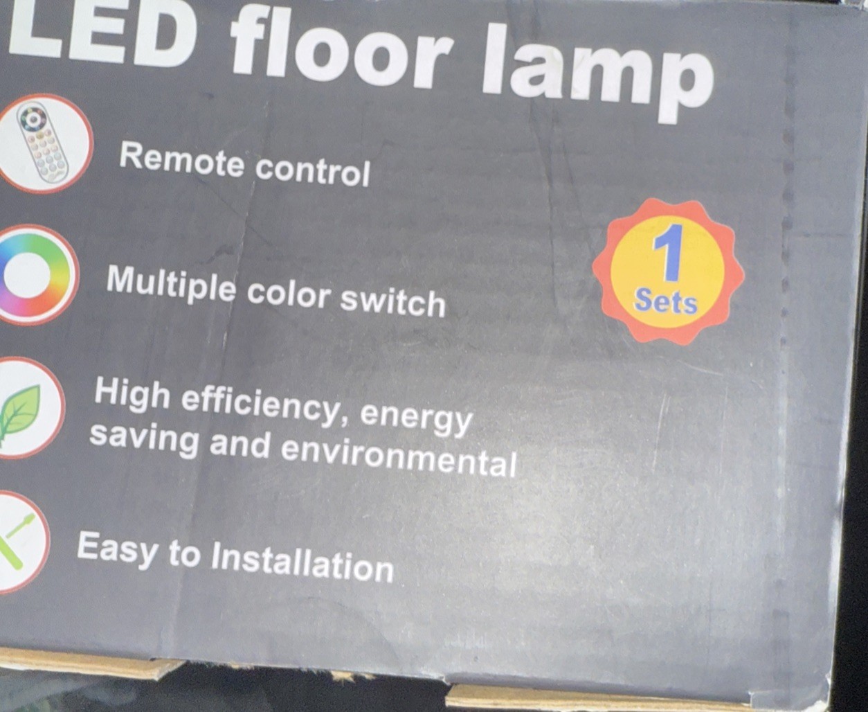 DECORED LED Floor Lamp Color Changeable IP20 HCP051 2Lights Remote