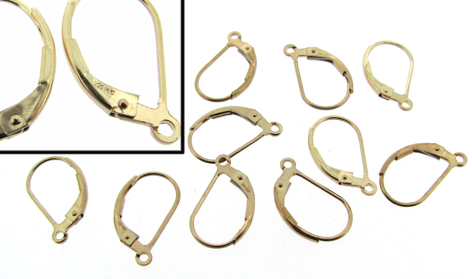 10 ea 14k Gold Filled  Lever-Back Earrings