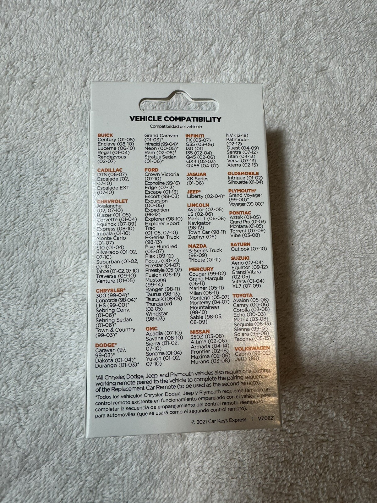 Replacement Car Remote