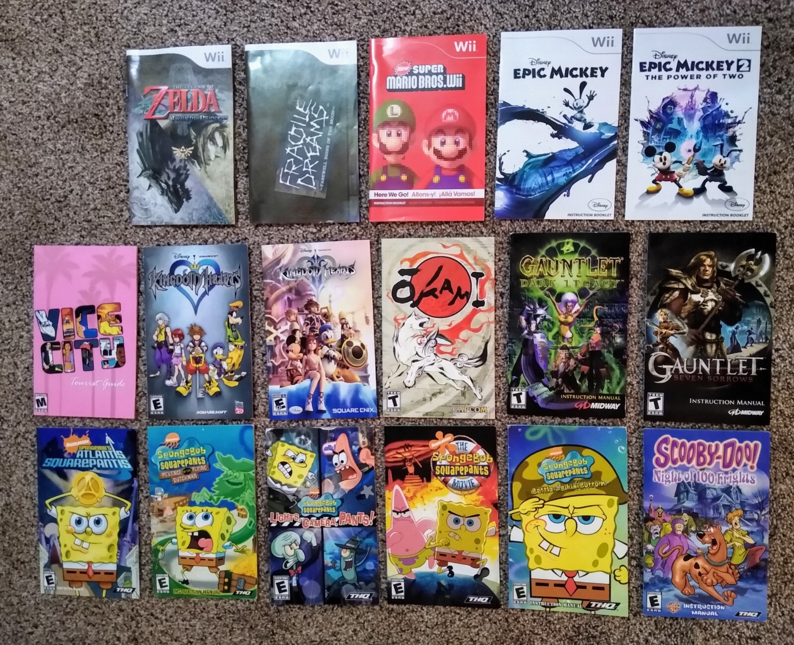 PS2/Wii Game Manuals~Pre-Owned Varying Conditions~You Pick! (Booklets Only)