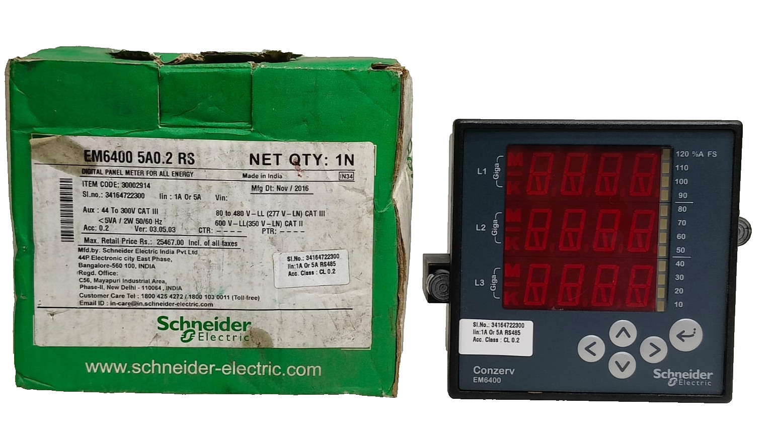 NEW SCHNEIDER EM6400 CONZERV METER FAST SHIPPING