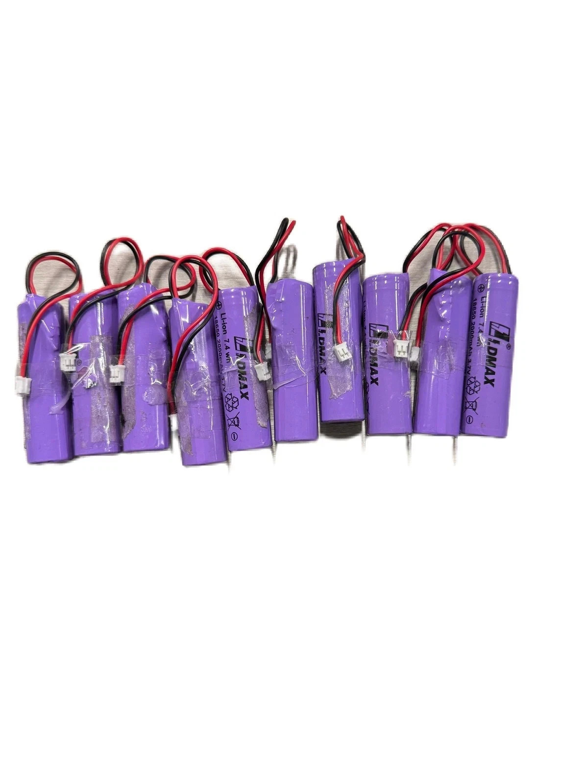 2025 NEW 10 PCS 2000mAH 3.7V  Rechargeable Li-ion Power Batteries FLAT TOP NEW!