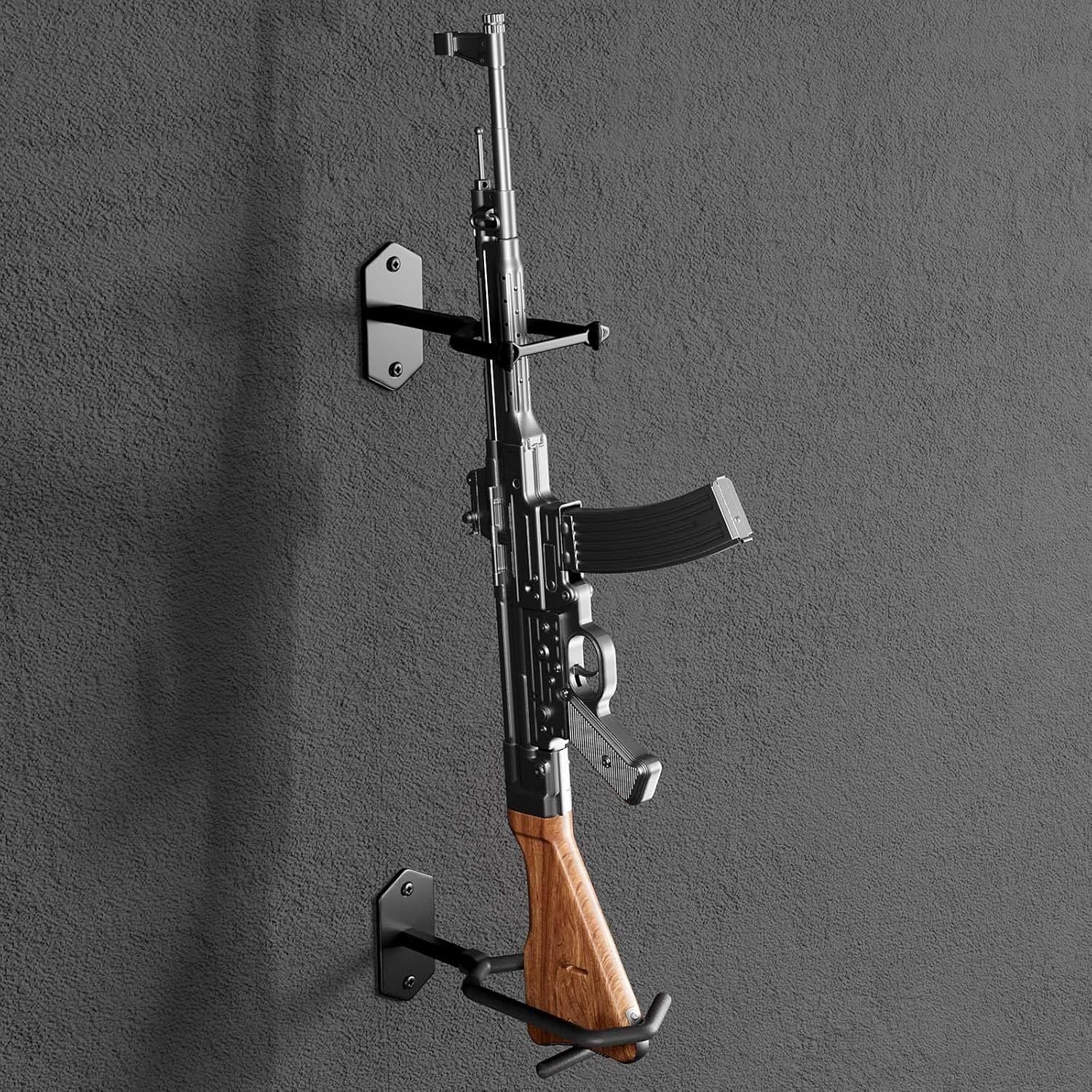 Indoor Gun Rack Steel Shotgun Rifle Rack with Holds Wall Mount Gun Display Stand
