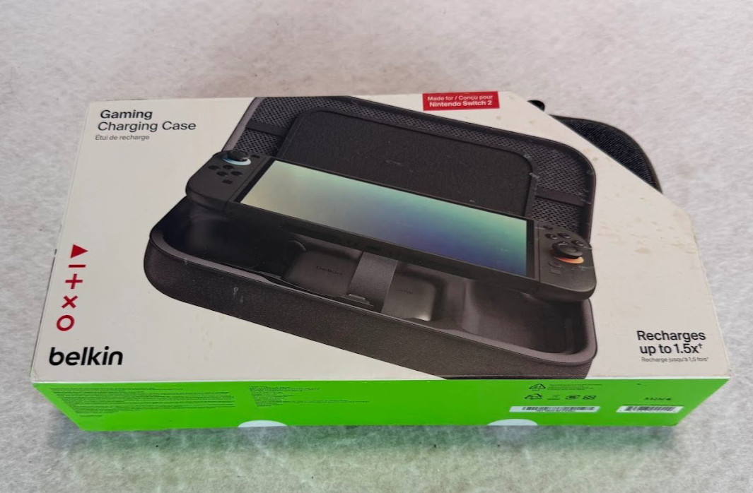 Belkin Gaming Charging Case Battery Pack for Nintendo Switch 2 Sealed NIB