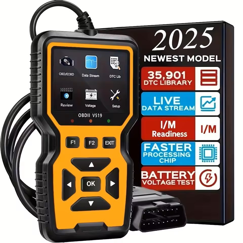 2026 V519 OBD2 Scanner Car Code Reader Check Engine Fault Diagnostic Tool OBDII
