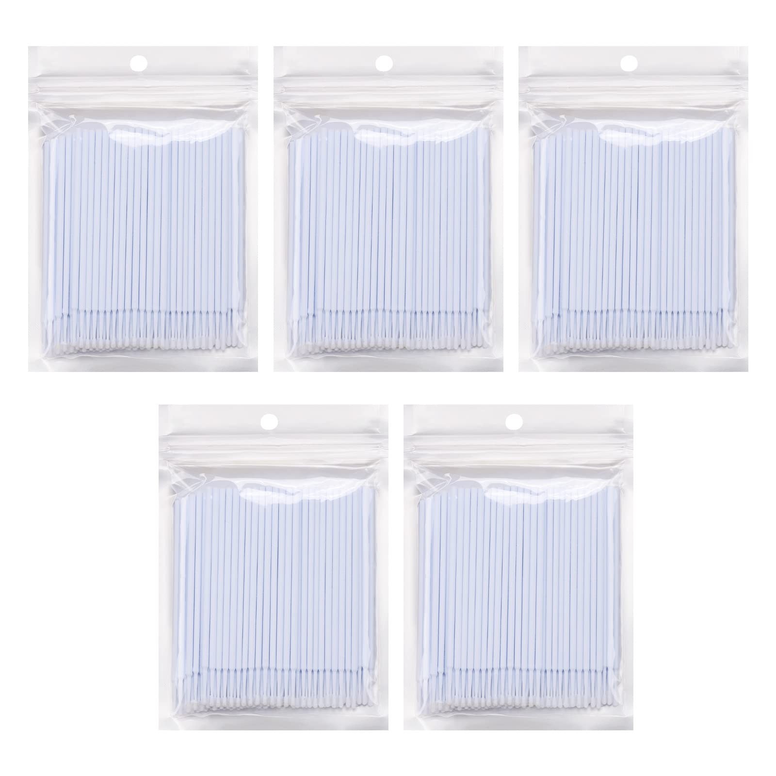 Tbestmax 500 Pcs Micro Applicator Brush Swabs, Disposable 500Pcs-White
