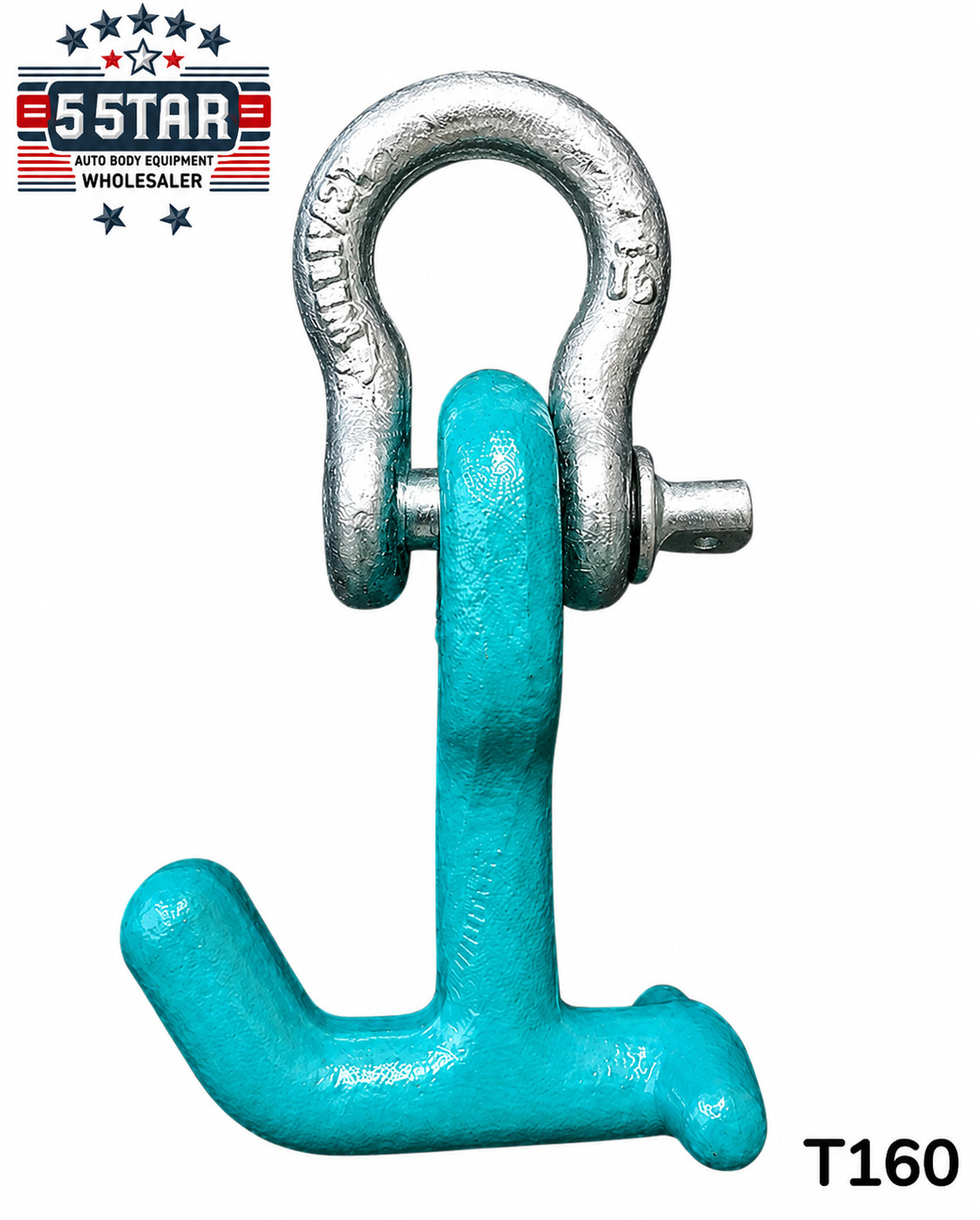 T-Style Mini J Hook Hammer Head Chain Shackle Auto Body Frame Tie Down Tool