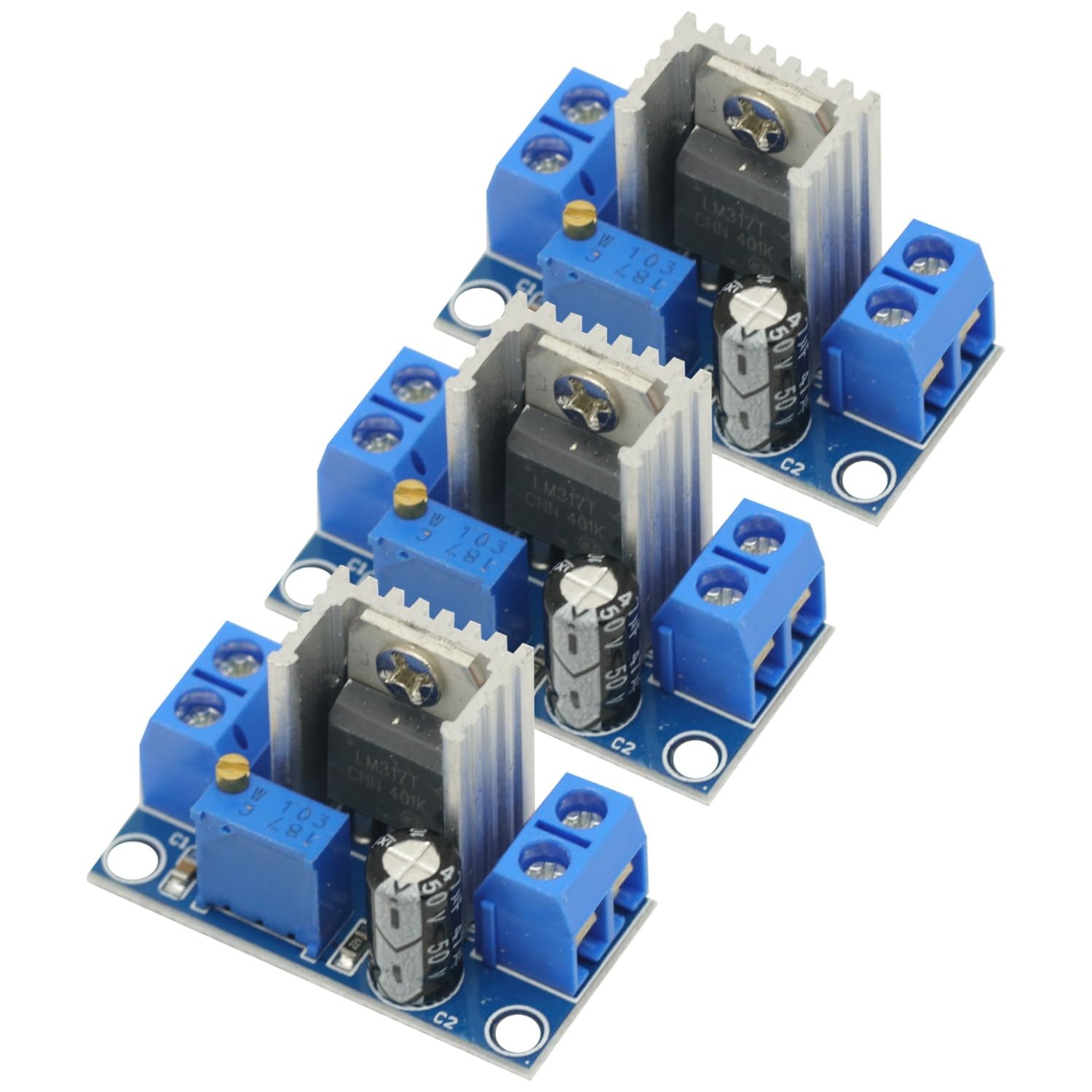 3 PCS LM317 Adjustable Voltage Regulator, 4.2-40V to 1.2-37V, Buck Converter