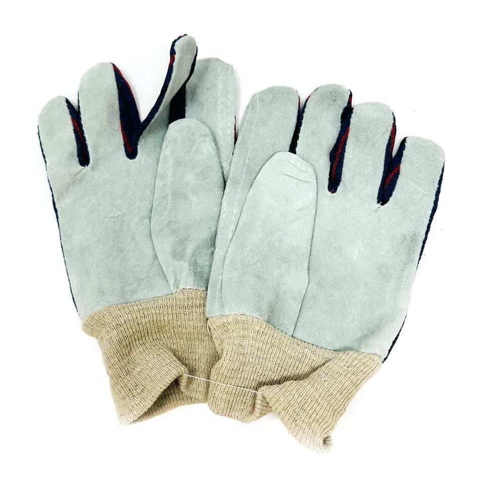 10 Pairs Leather Palm Safety Split Cowhide Welding Cuff Gloves XLarge