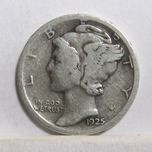 1925-S MERCURY DIME  VG+ to F Details $1.75 eBay Shipping Combined to $20 value