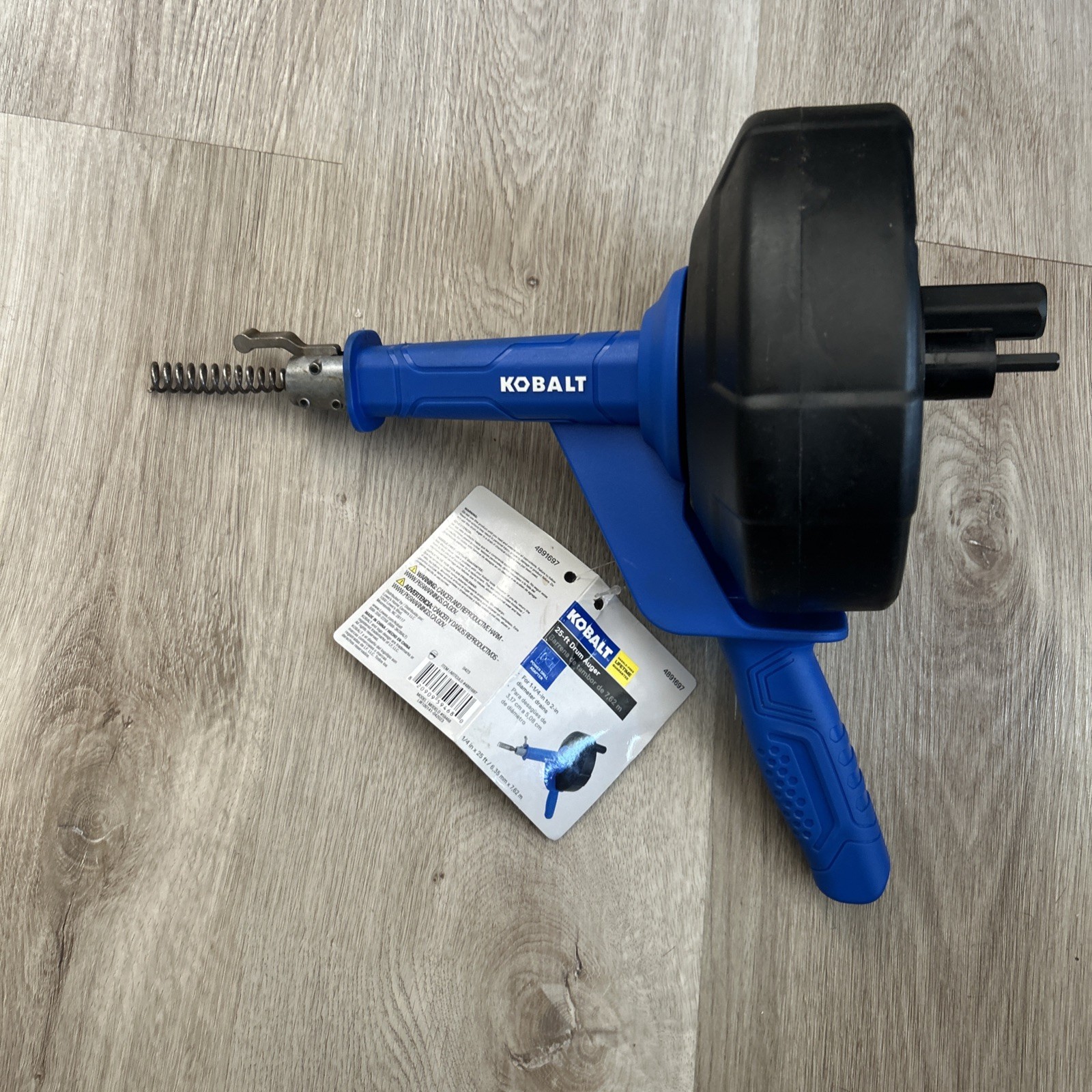 Kobalt 1/4-in x 25-ft High Carbon Wire Hand or Power Drill Auger for Drains NEW