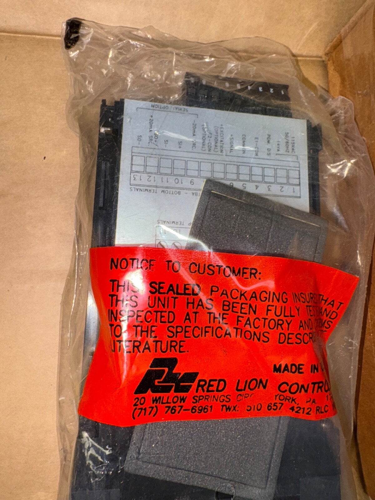 NOS RED LION CONTROLS IMD10102 APOLLO PANEL MOUNT VOLTAGE METER. B326