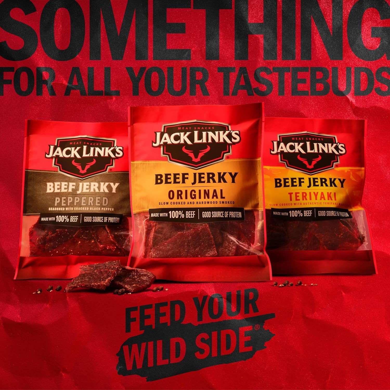 8oz Resealable Peppered Beef Jerky: Bold Taste, 9g Protein, Perfect for Sharing