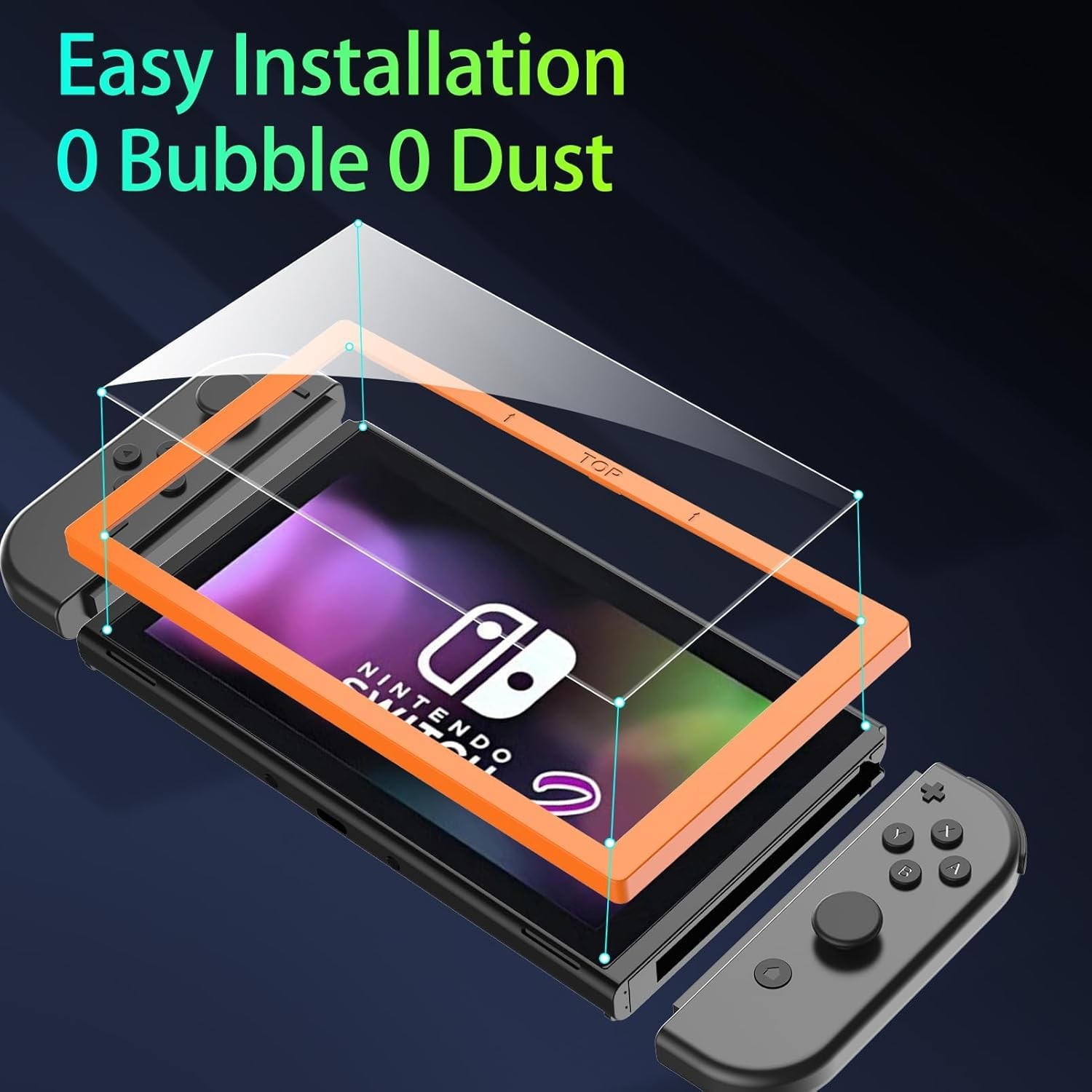 Ferilinso [Zero Bubble Install] 4 Pack Tempered Glass Screen Transparent