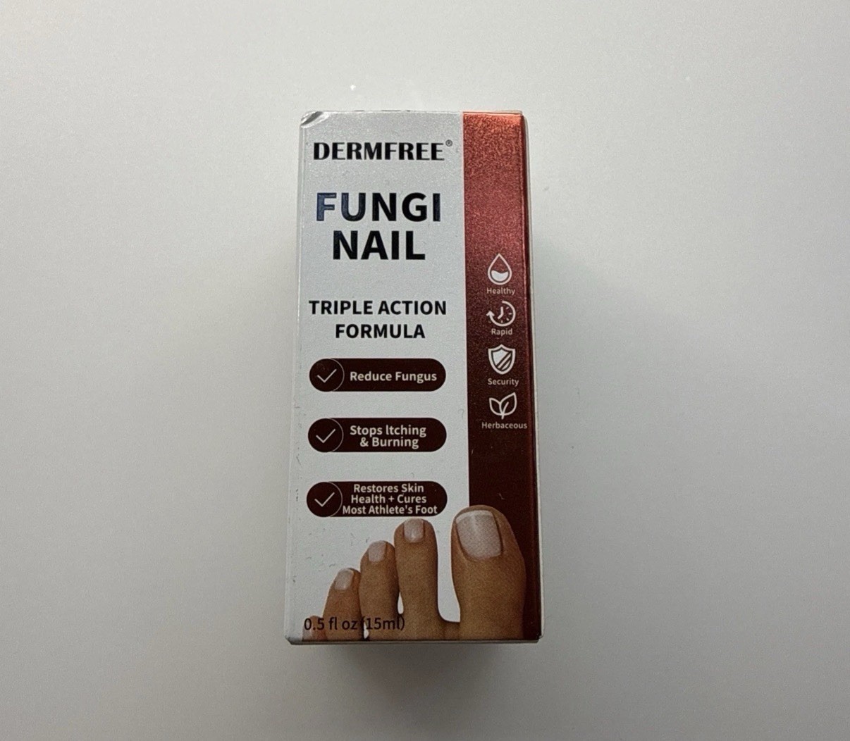 Dermfree Fungi Nail Triple Action Formula, 0.5 Fl Oz, Exp: 10/2027 - Brand New
