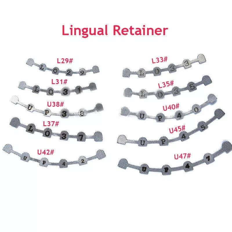 10 Pcs/Pack Dental Lingual Retainer Bonding Splints Orthodontic Wire Upper/Lower