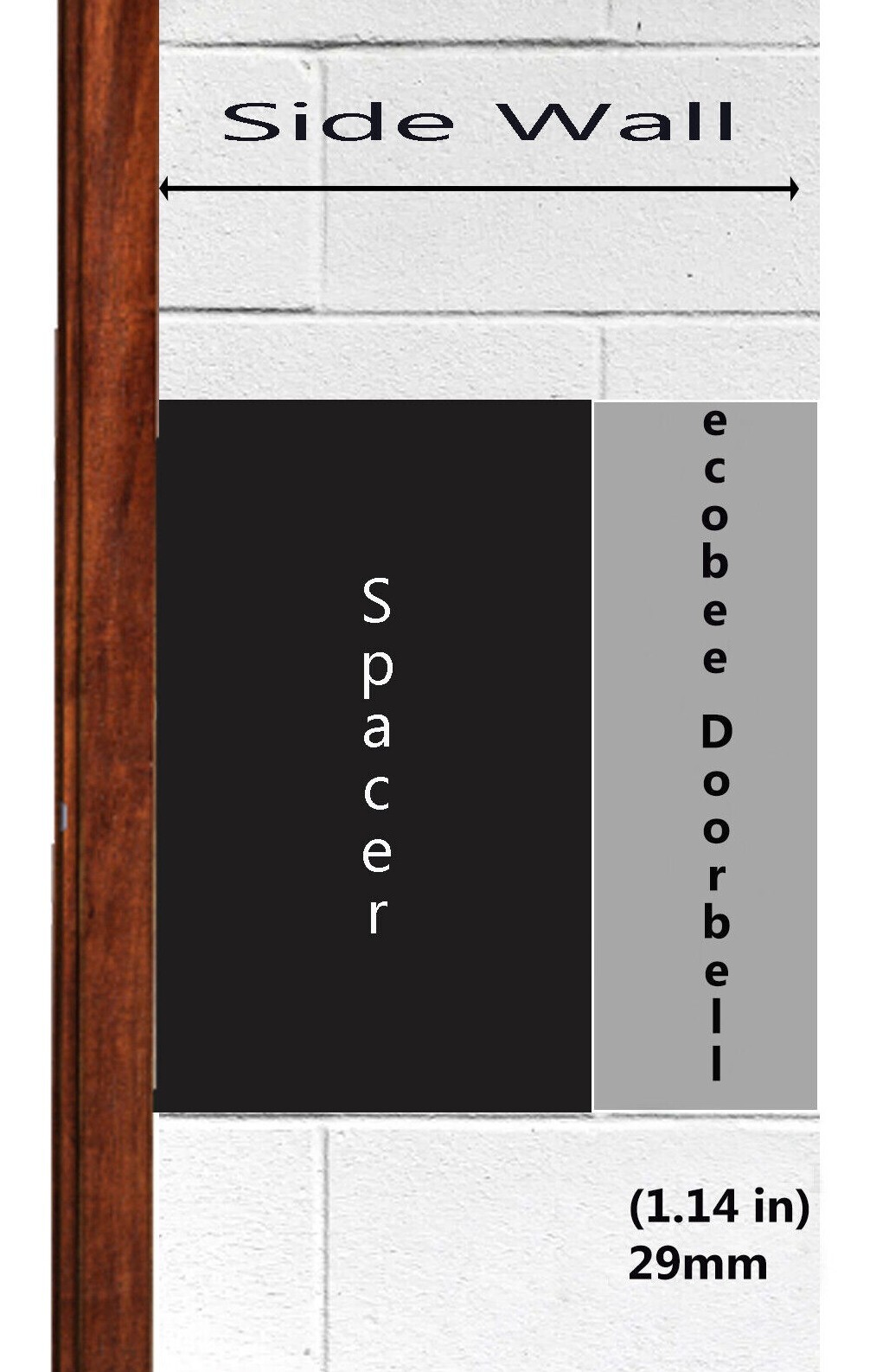 ecobee Video Doorbell Custom Spacer Expander Mounting Bracket 0.5"-4". 3D Print