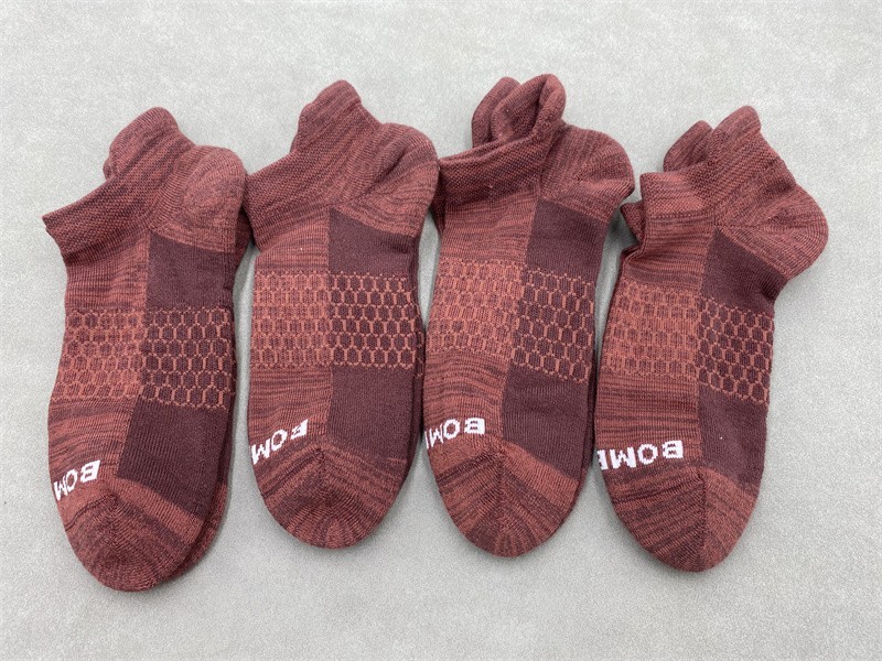 New tape label 4 Pairs Bombas Honeycomb Midweight Brown Ankle Socks Men Size L