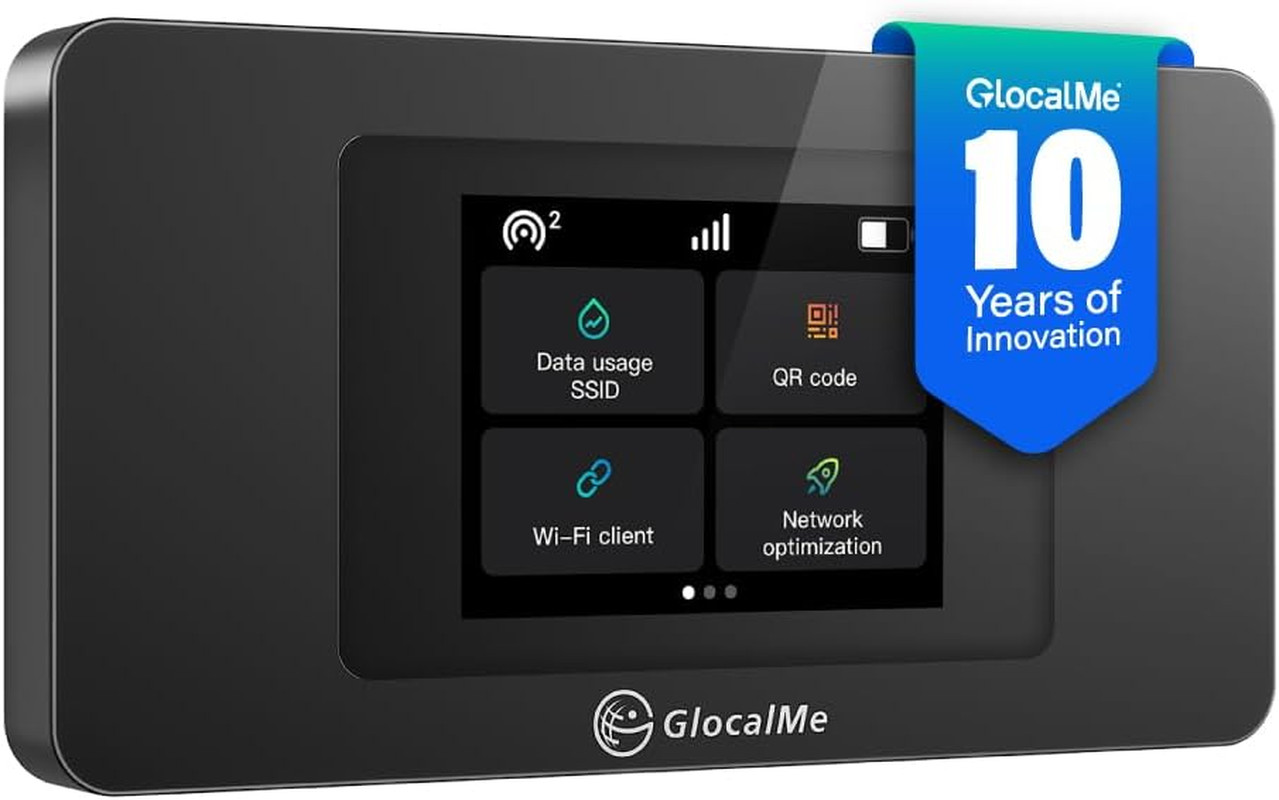 Duoturbo 4G LTE Mobile Hotspot Device with Global 1.1GB Data 90Days, Portable Wi