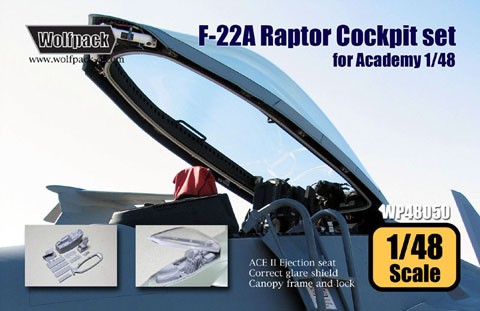 Wolfpack 1/48 resinF-22A Raptor Cockpit Set w/Ejection Seat for ACA - WP48050