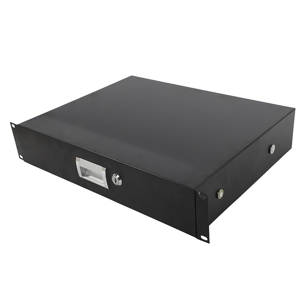 19" 2U Equipment Rack Drawer-Module Storage Patch Panel Data Cabinet
