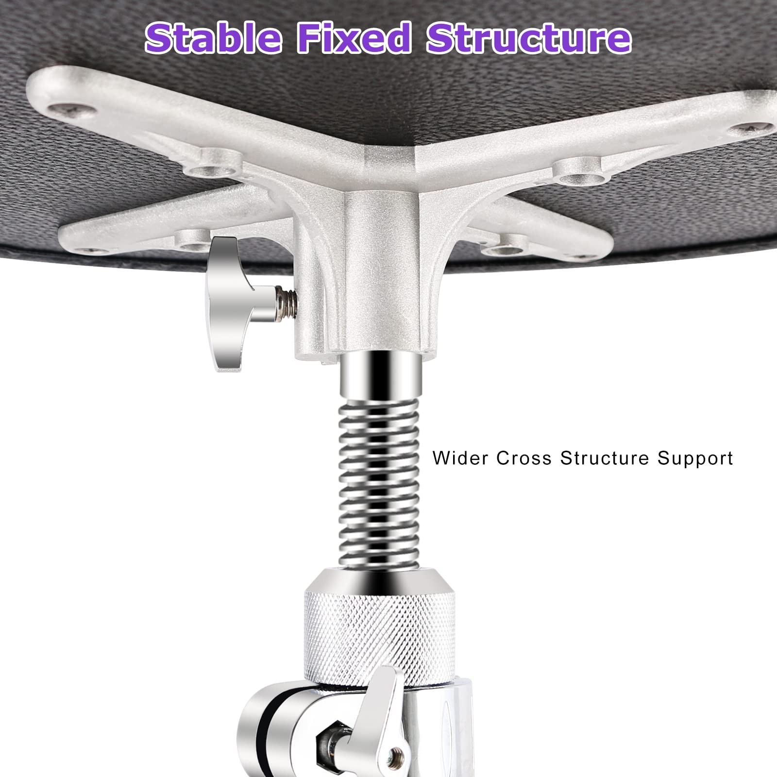 Drum Throne Adjustable Height, Drum Stools Rotatable Padded Motorcycle Style ...