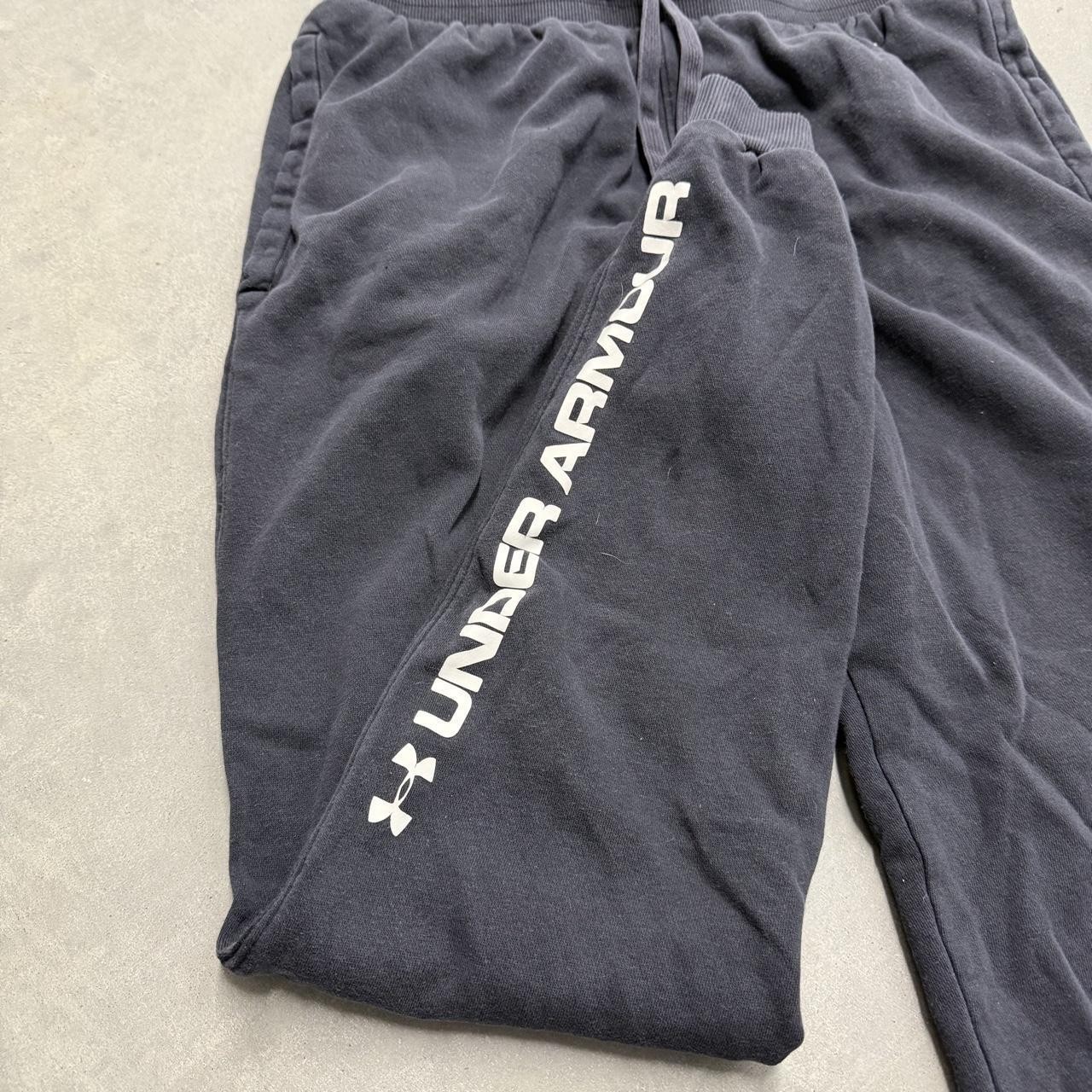 Black Athletic Under Armour Sweatpants Cuffed Bottom Men's Medium
