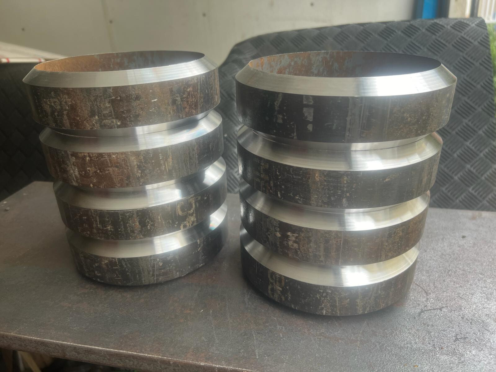 Welding COUPONSs, Pipe 8" SCHEDULE 80 X 2" +/-3/16" Long. Set of 2 pairs