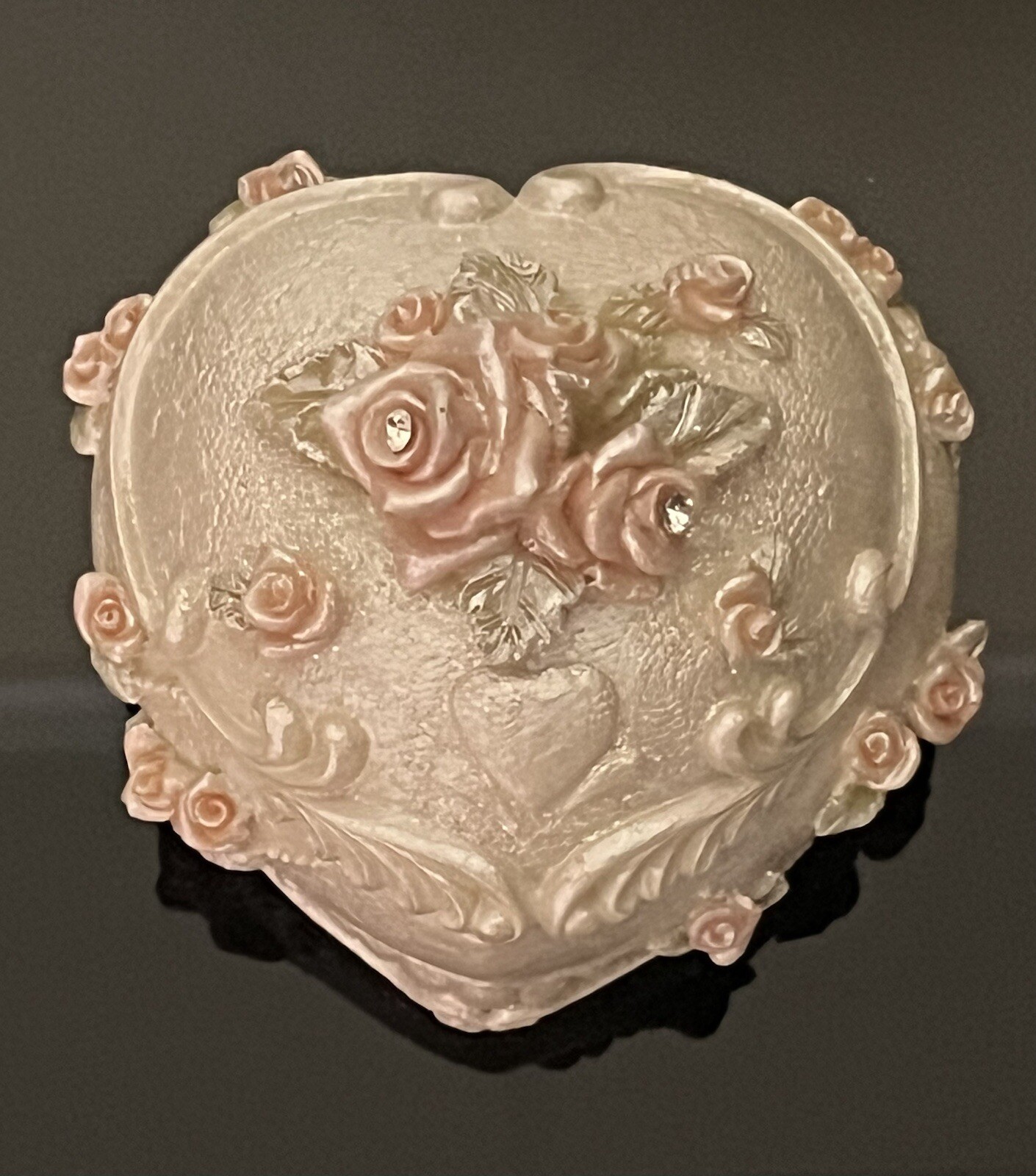 Heart Shaped Poly Wedding Trinket Box