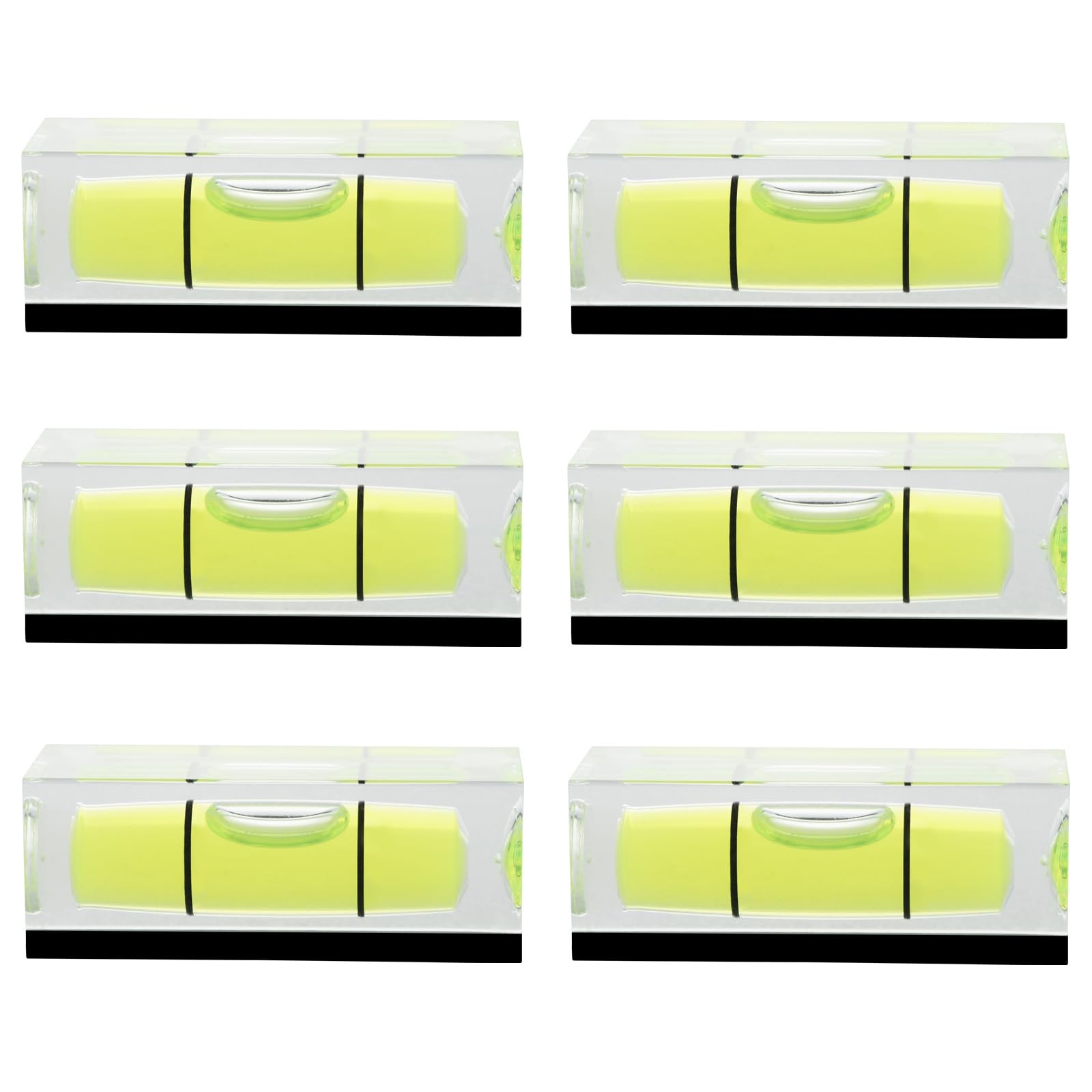 JYK 6Pcs Magnetic Small Bubble Level 10x10x29mm Mini Square Spirit...