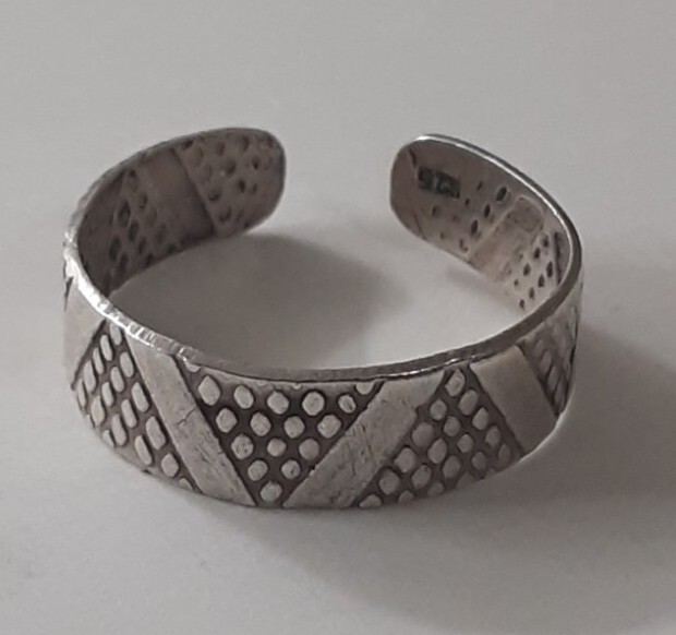 Vintage Cute .925 Silver Toe Ring Adjustable Size 3 Tested Sterling