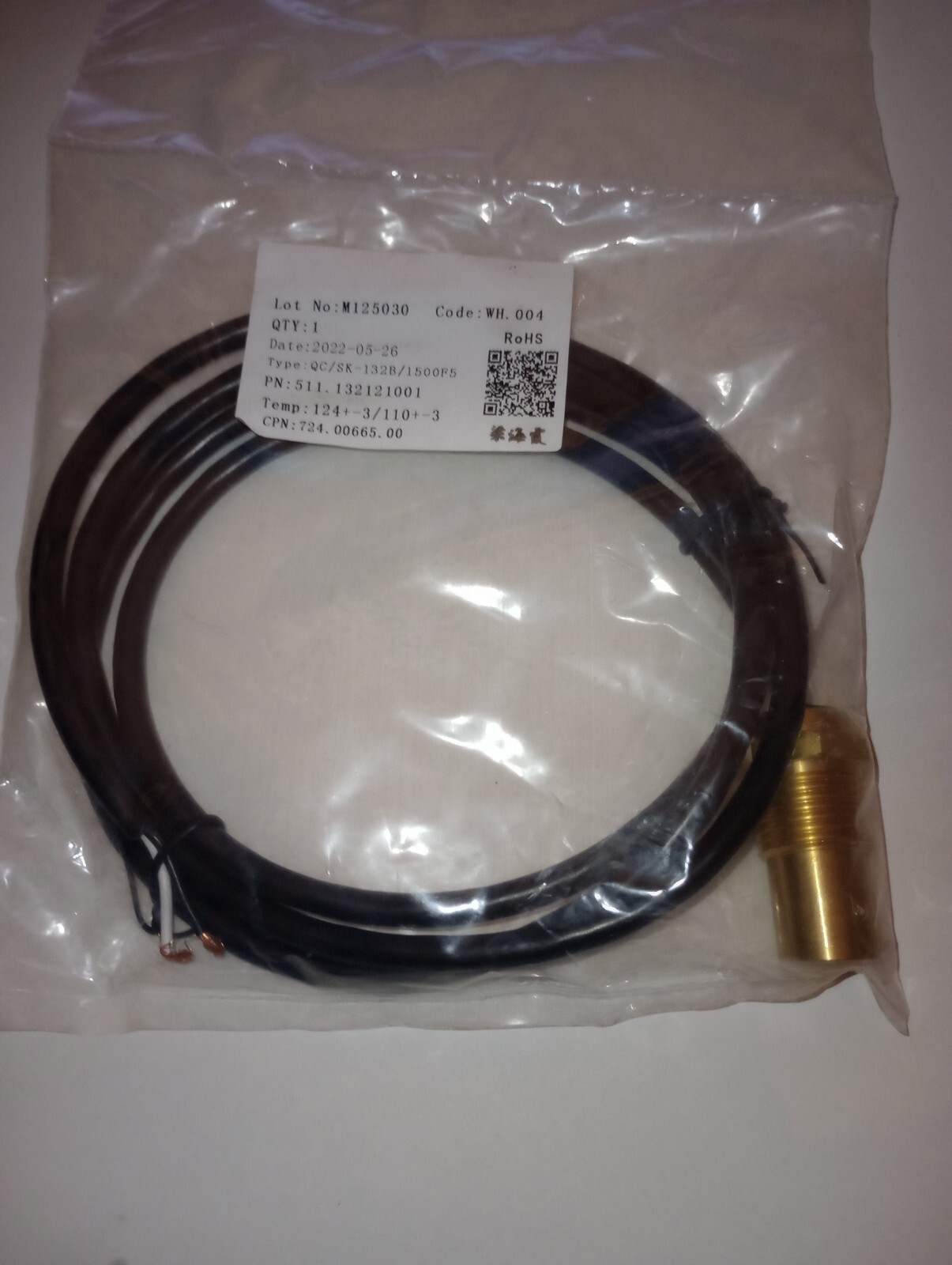 NEW ACS GROUP 724.00665.00 SAFETY THERMOSTAT QC/SK-132B/1500F5, 511.132121001
