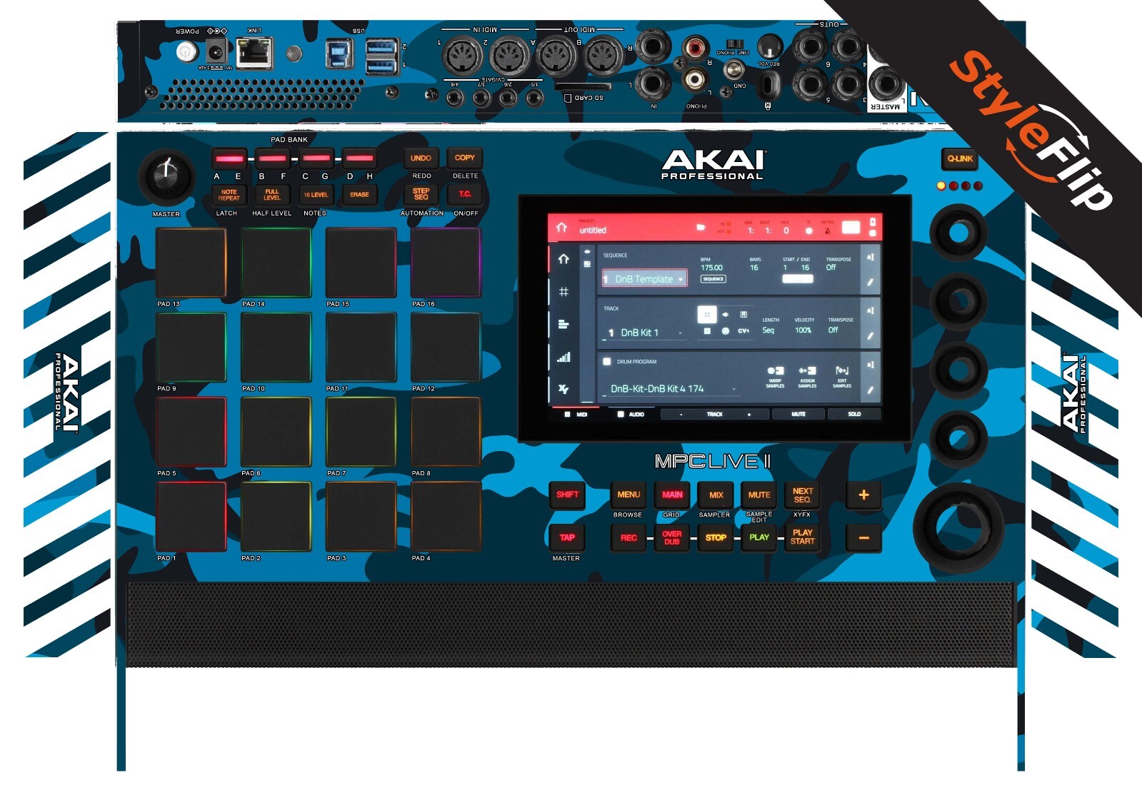 AKAI MPC Live II Skin | Camo Blue | Protective Decal | StyleFlip Skins