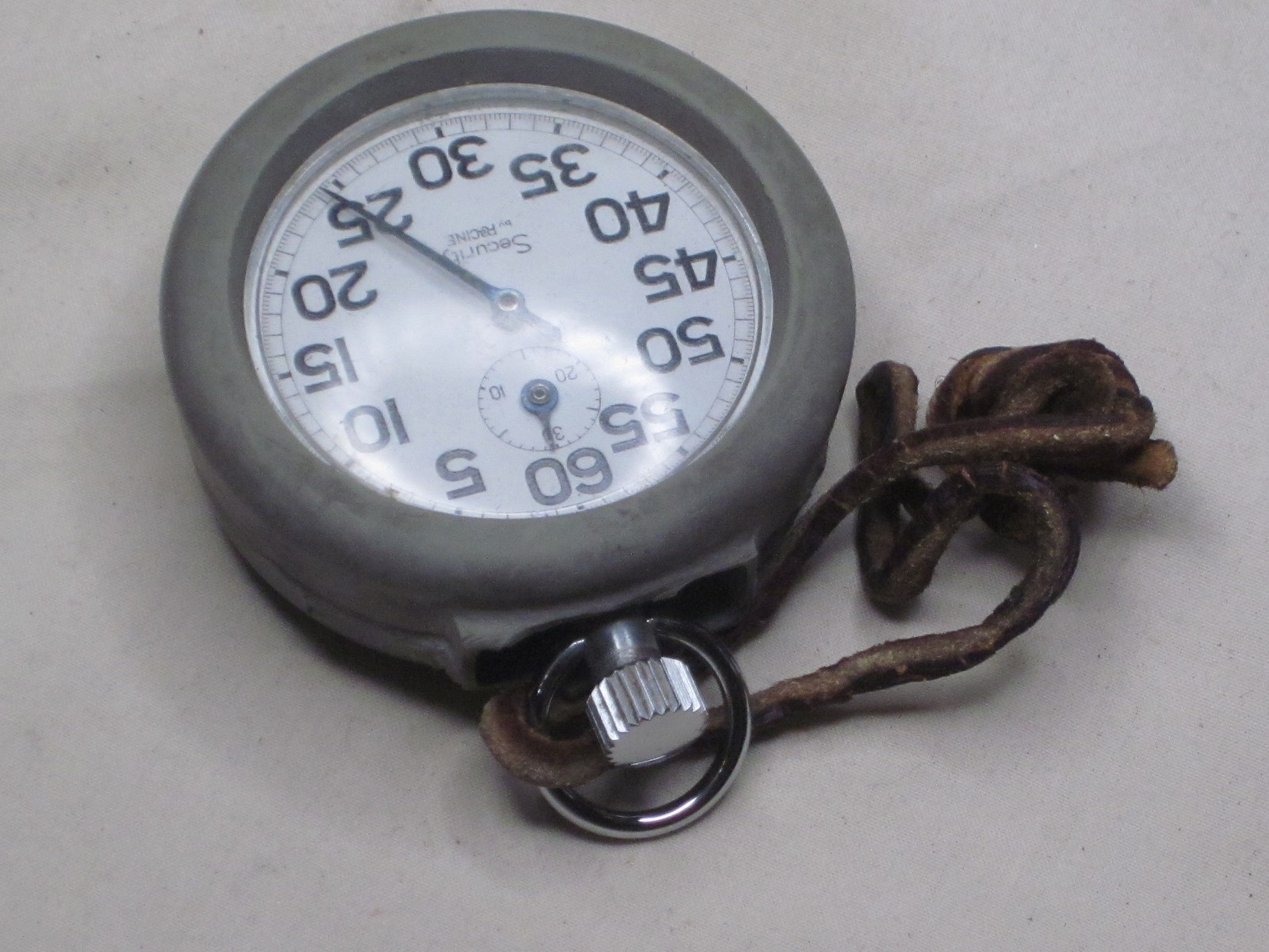 vintage Security by RACINE stopwatch timer stop watch w/ rubber case