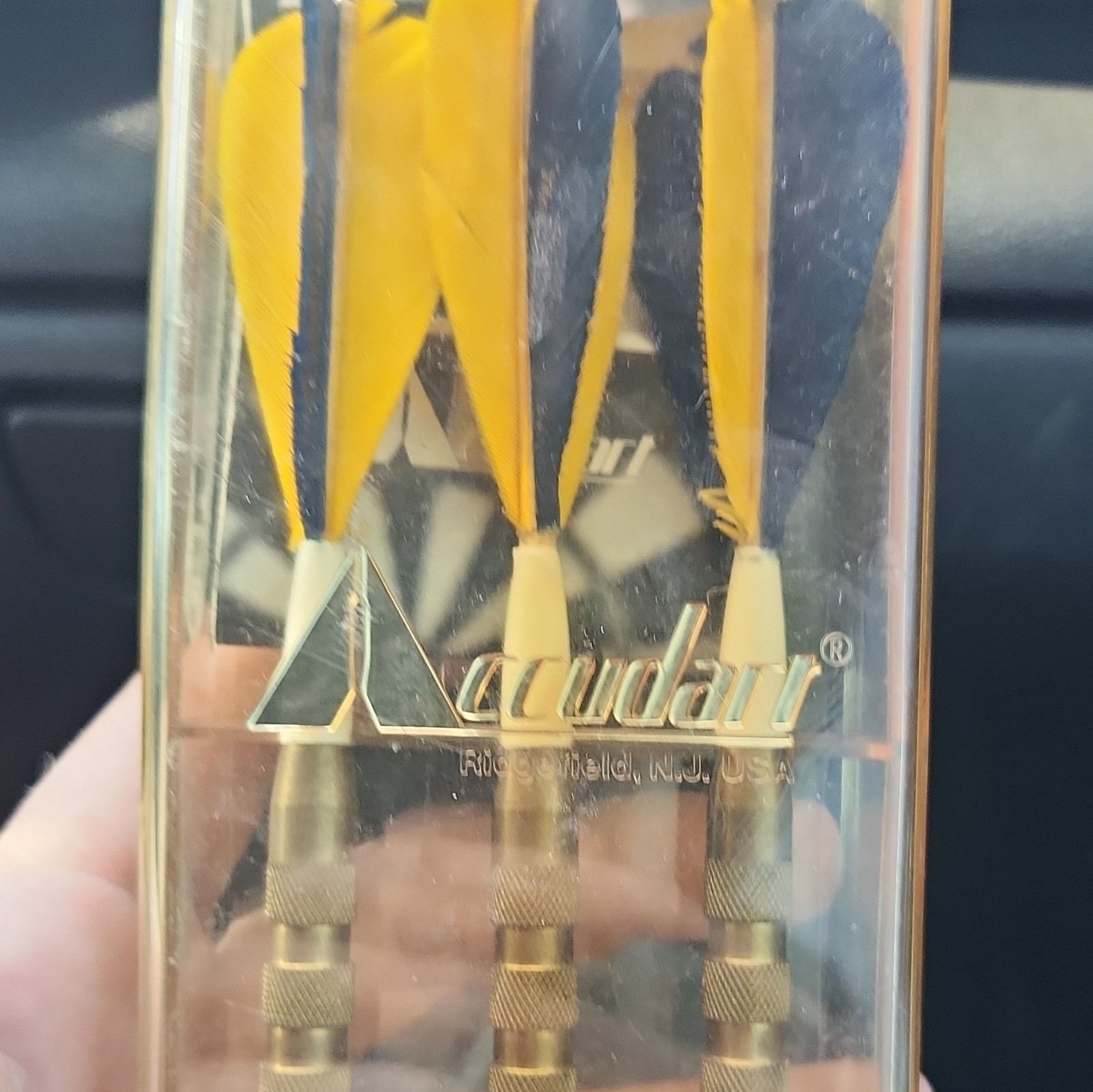 Accudart The Game of Darts Soft Tip Dart Set w/ Case Yellow & Black Flights