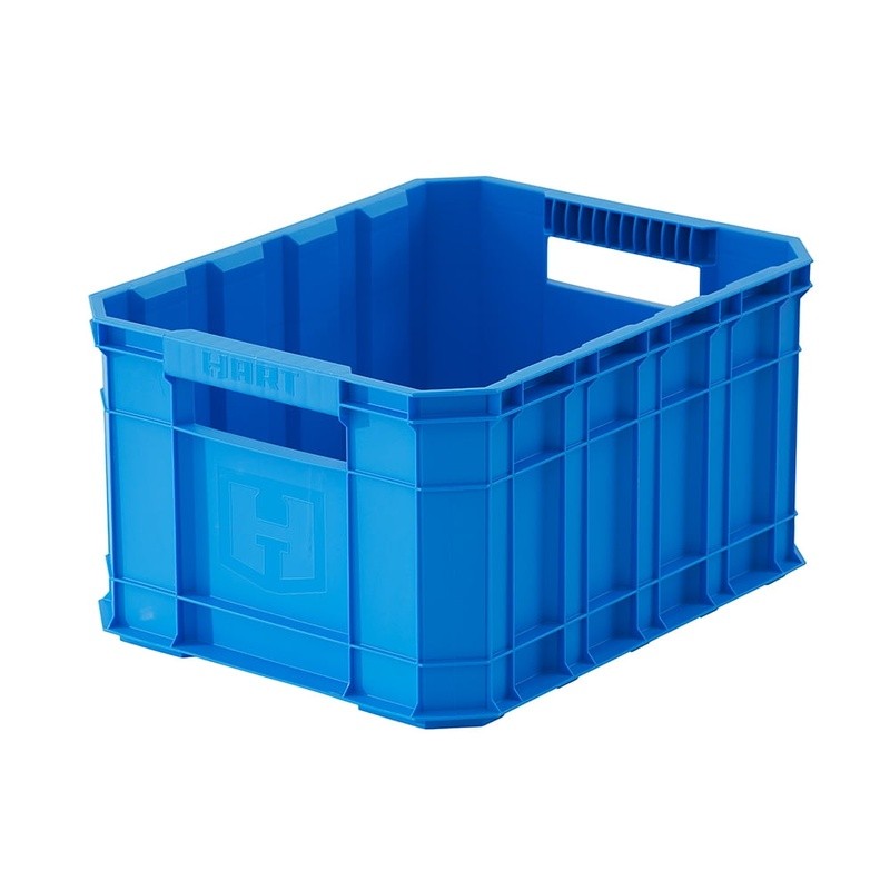 Durable Stackable Plastic Utility Crate W/ Ergonomic Handles Home Storage New