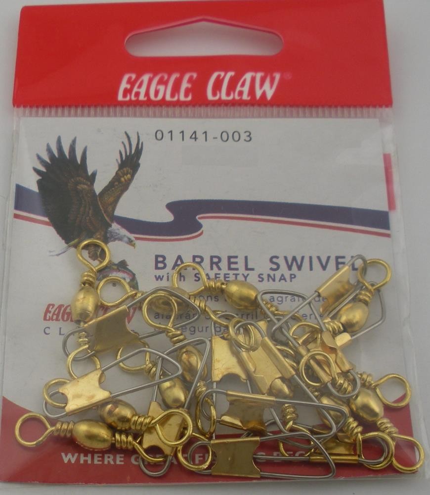 Eagle Claw 01141-1 Brass Snap Swivel 12Ct