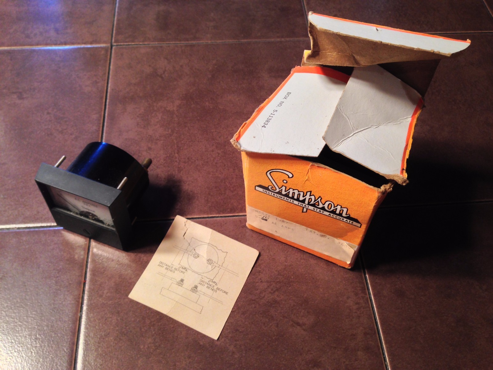 Simpson AC Ampres Meter 0-10 RMS Model 1257 NOS