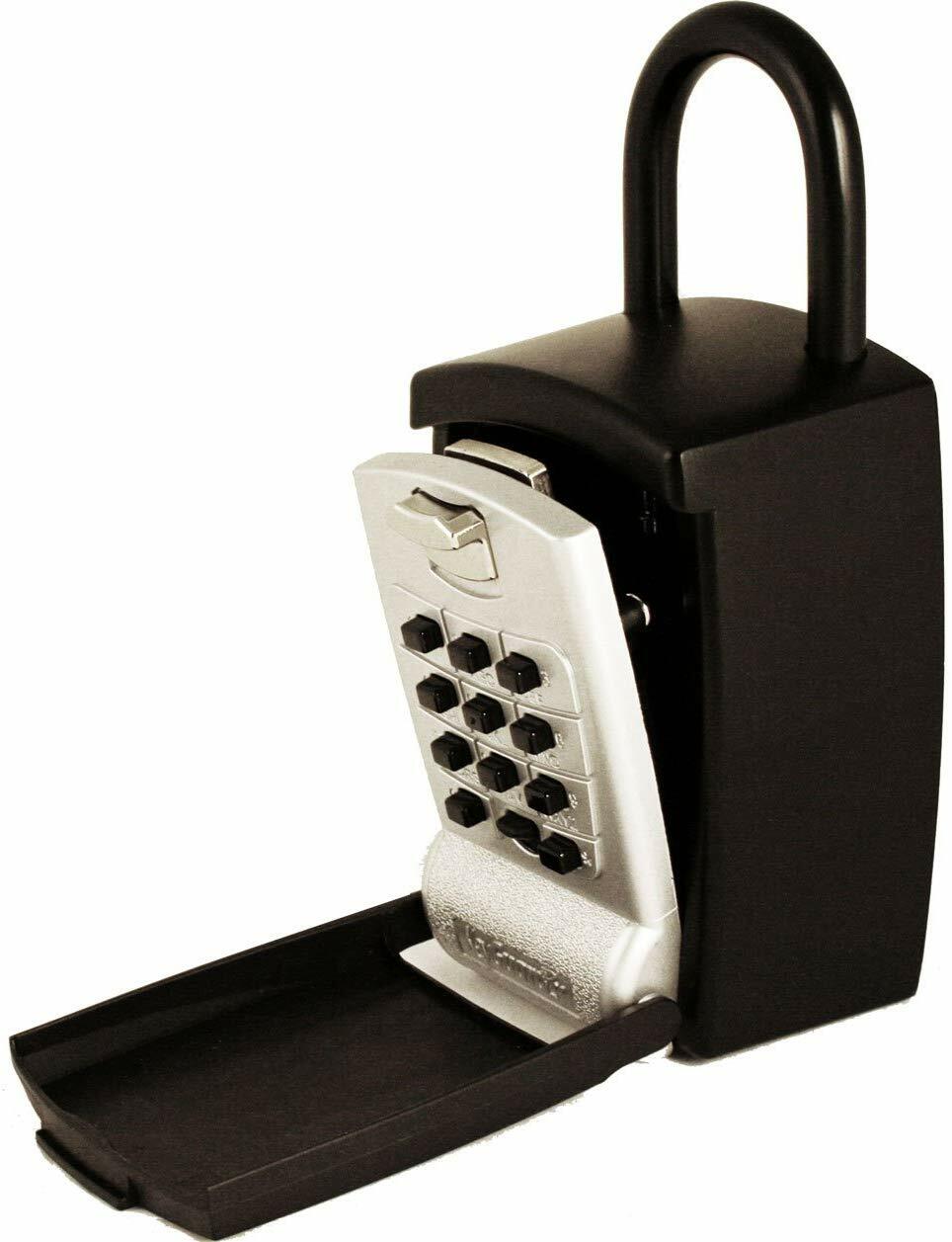 Push Button Lockbox Large Capacity Key Storage Lock Box Alpha Numeric Key Safe