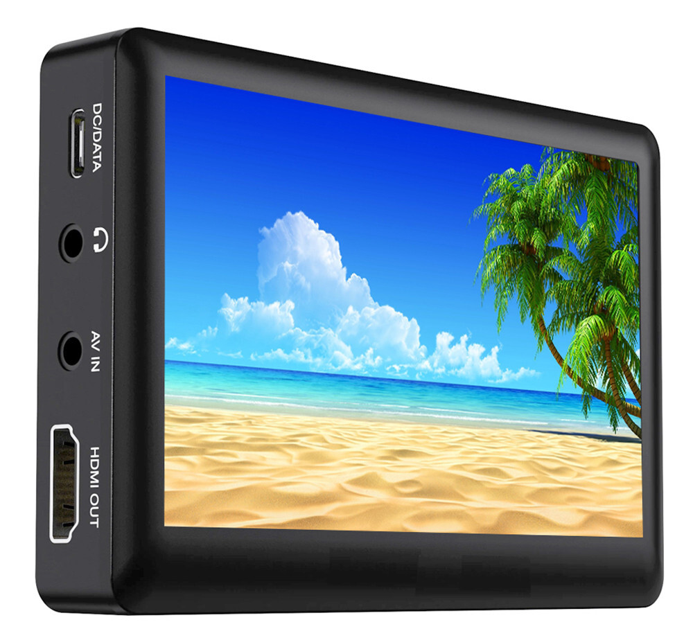 Portable Digital Video Recorder Player W/ HD 1080P RCA AV Output 4.3" LCD Screen