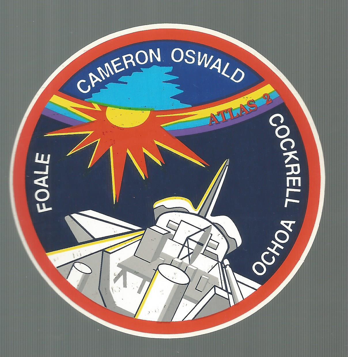 NASA SHUTTLE DISCOVERY STS-56 CREW PATCH SPACE  DECAL STICKER 3 1/2"
