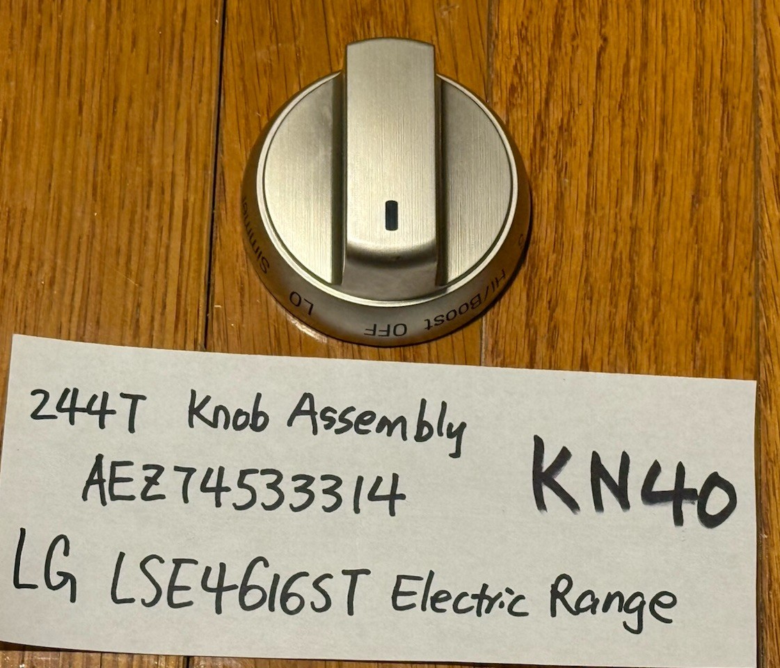 Knob Assembly AEZ74533314, #244T In Diagram for LG LSE4616ST Electric Range KN40