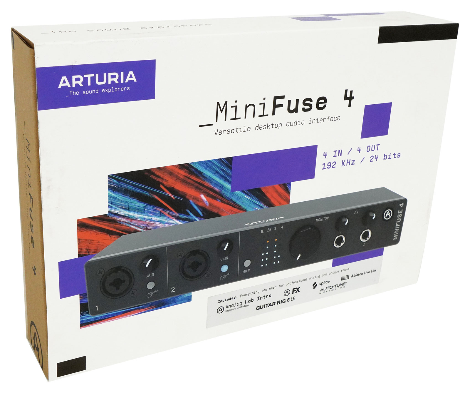 Arturia Minifuse 4 Black 4x4 USB MIDI Audio Recording Interface+Software