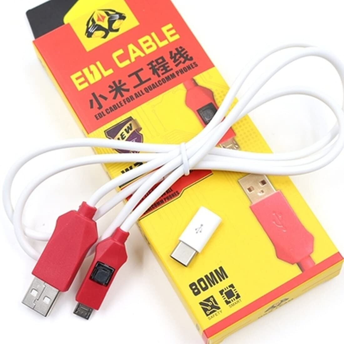 2x Qualcomm EDL Cable 2-in-1 for 9008 Mode, Deep Flash Mode, USB-C & Micro