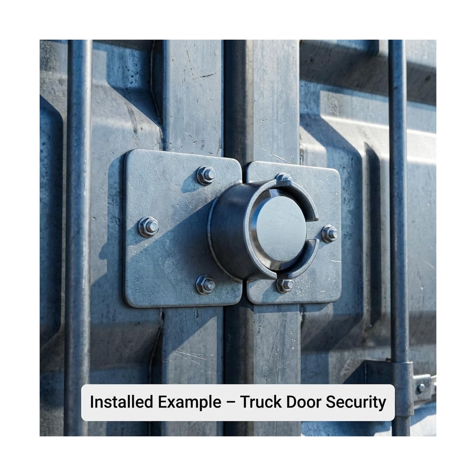 QWORK Solid Steel Puck Lock Set with Hasp – Reinforced Security Design for