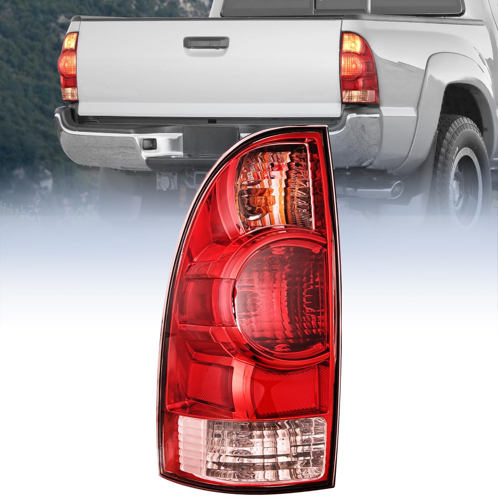 Nilight Taillight Assembly Compatible with Toyota Tacoma 2005 2006 2007 2008 200