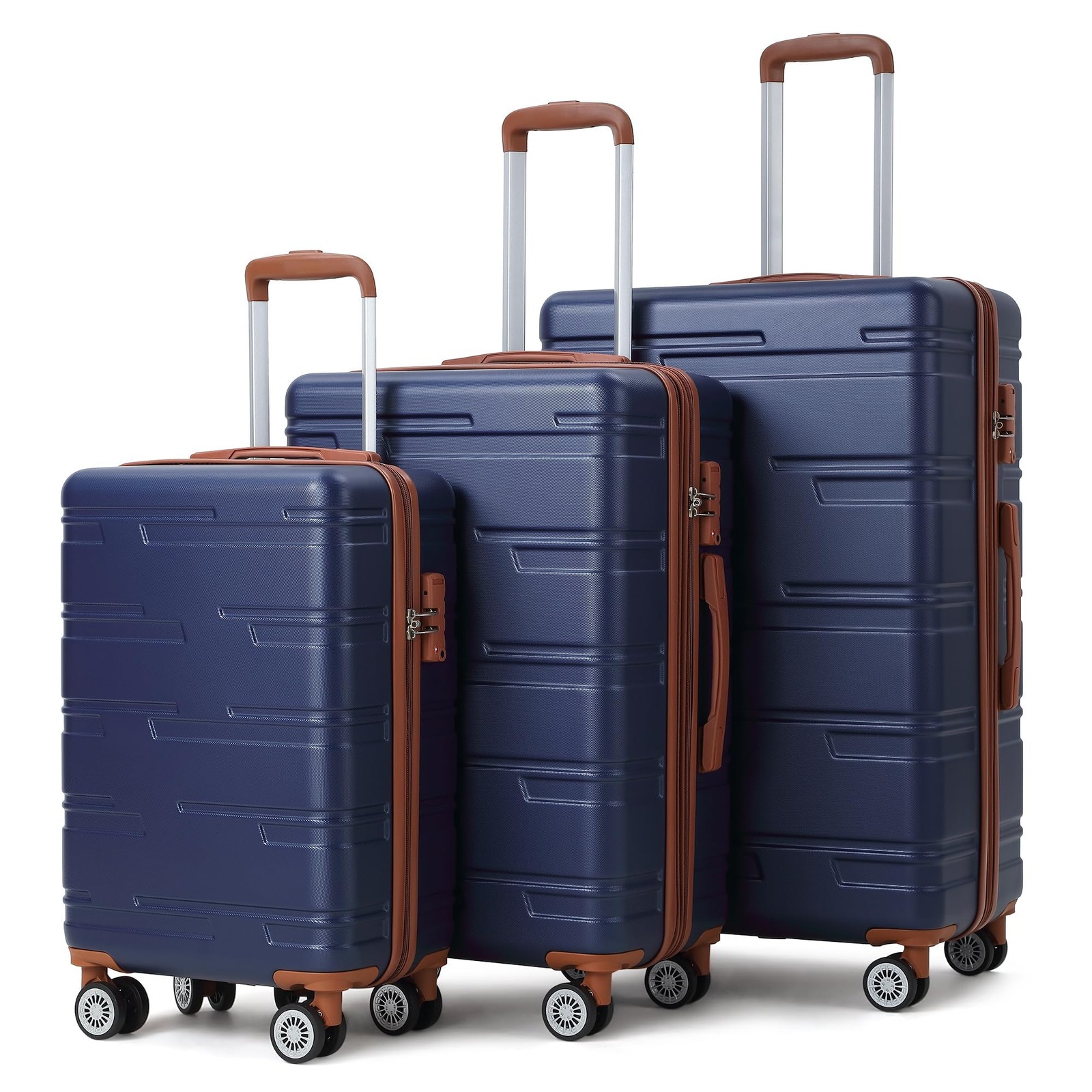 3pcs Hardside Luggage Set w/TSA Lock Expandable Spinner Suitcase (20"+24"+28")