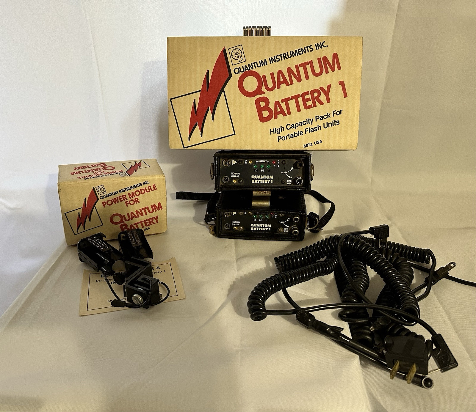 Quantum Battery 1+ Quantum Instruments Lot Of 2 + Power Module Untested