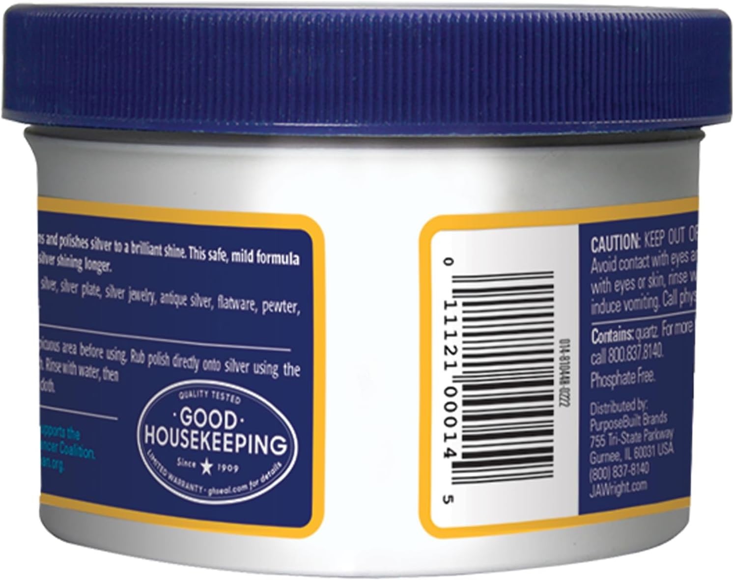 Wright's Silver Cleaner and Polish Cream, 8 Ounce, Gently Clean